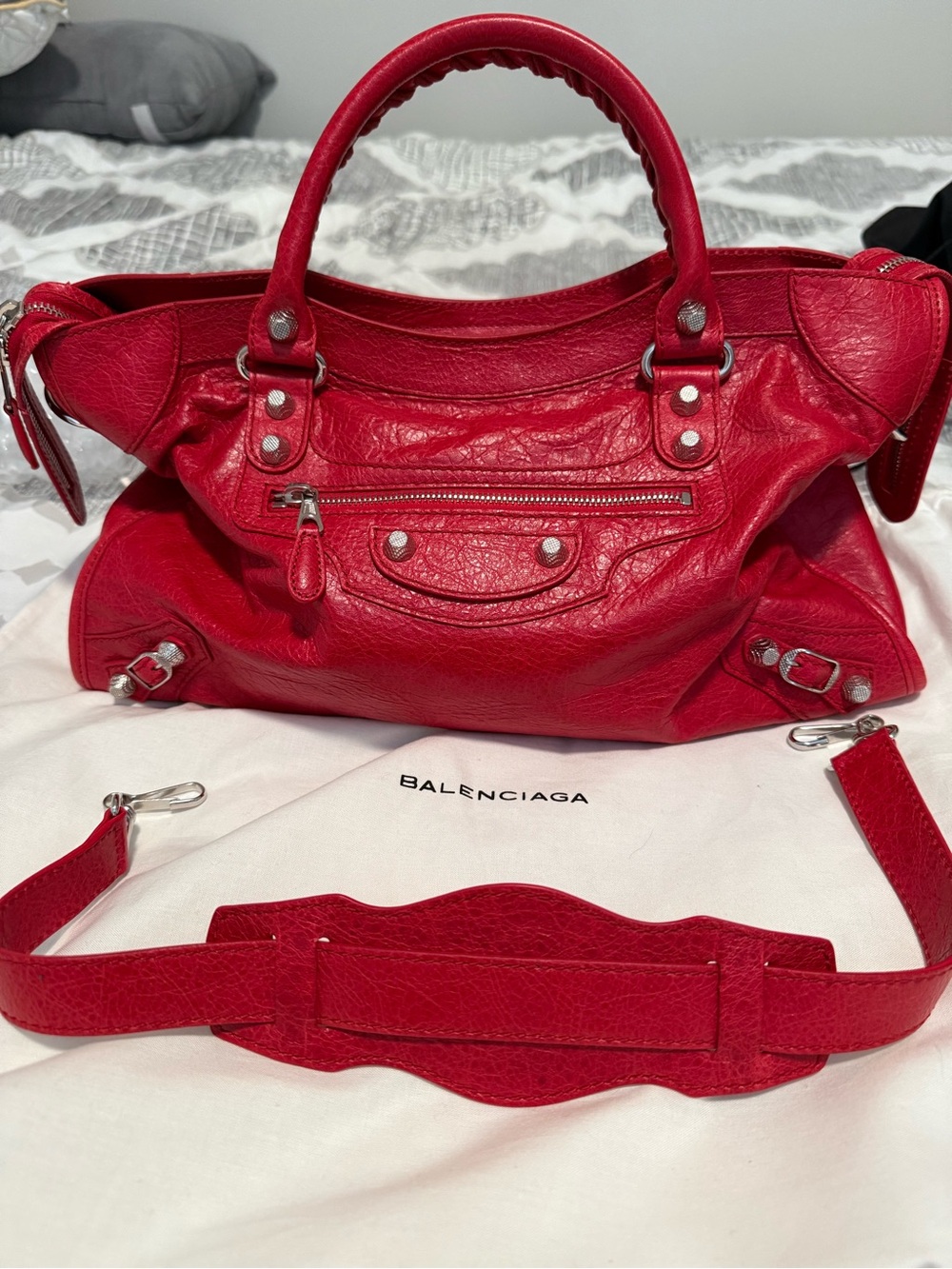 BALENCIAGA 2012 COQUELICOT AGNEAU GIANT 12 CITY